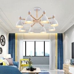 Kreativní dřevěný lustr Nordic Macaron Pendant Light