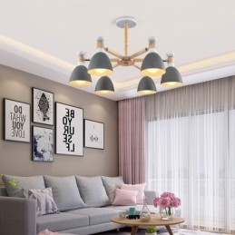 Kreativní dřevěný lustr Nordic Macaron Pendant Light