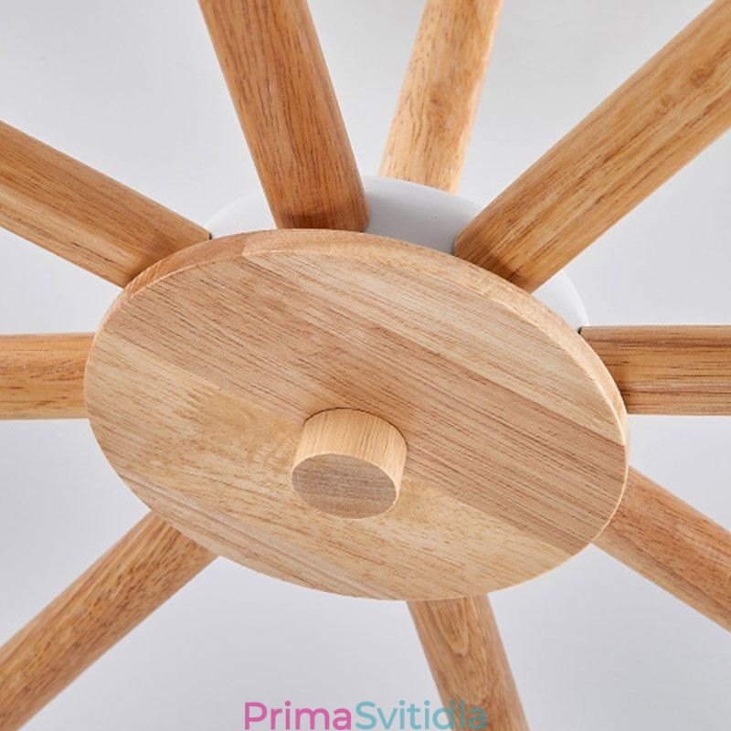 Kreativní dřevěný lustr Nordic Macaron Pendant Light