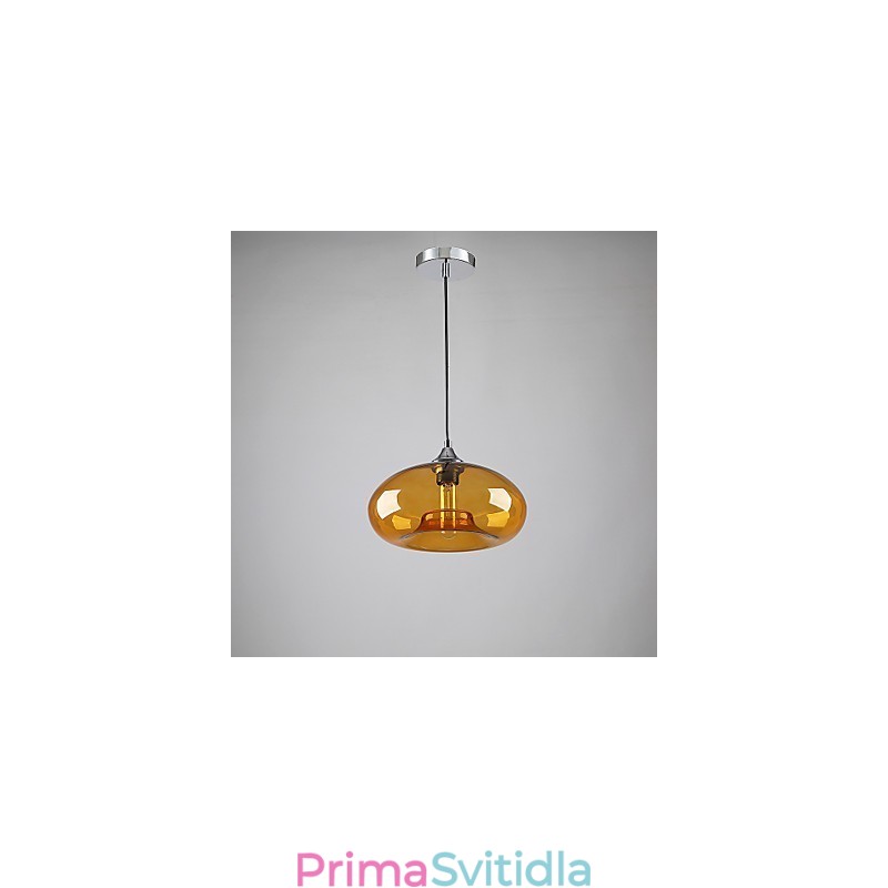 Moderní charakteristický 1 světelný přívěsek s průhledným skleněným stínidlem