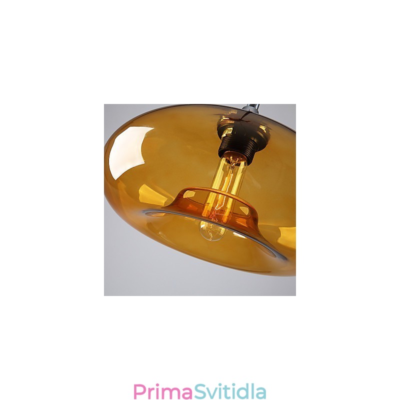 Moderní charakteristický 1 světelný přívěsek s průhledným skleněným stínidlem