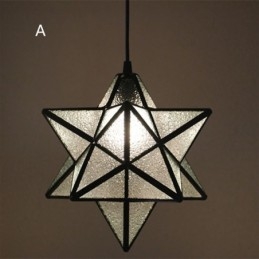 Evropské závěsné svítidlo z barevného skla Creative hvězda závěsné svítidlo