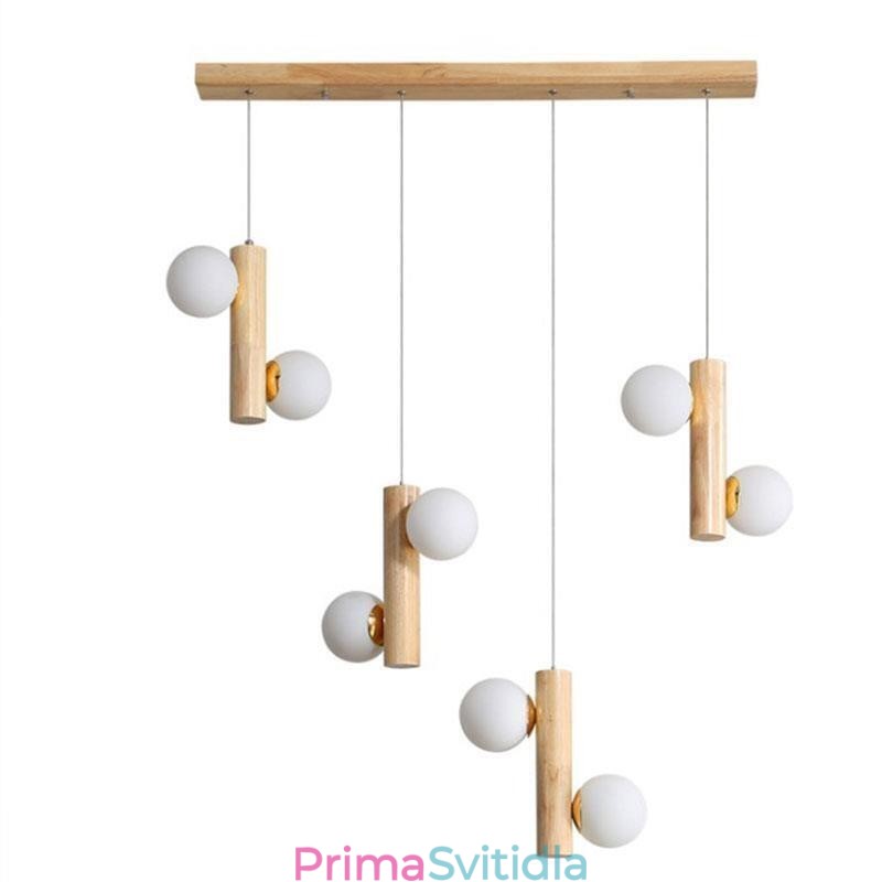 Dřevěný přívěsek Light Magic Bean Cluster Stropní světelný ostrov