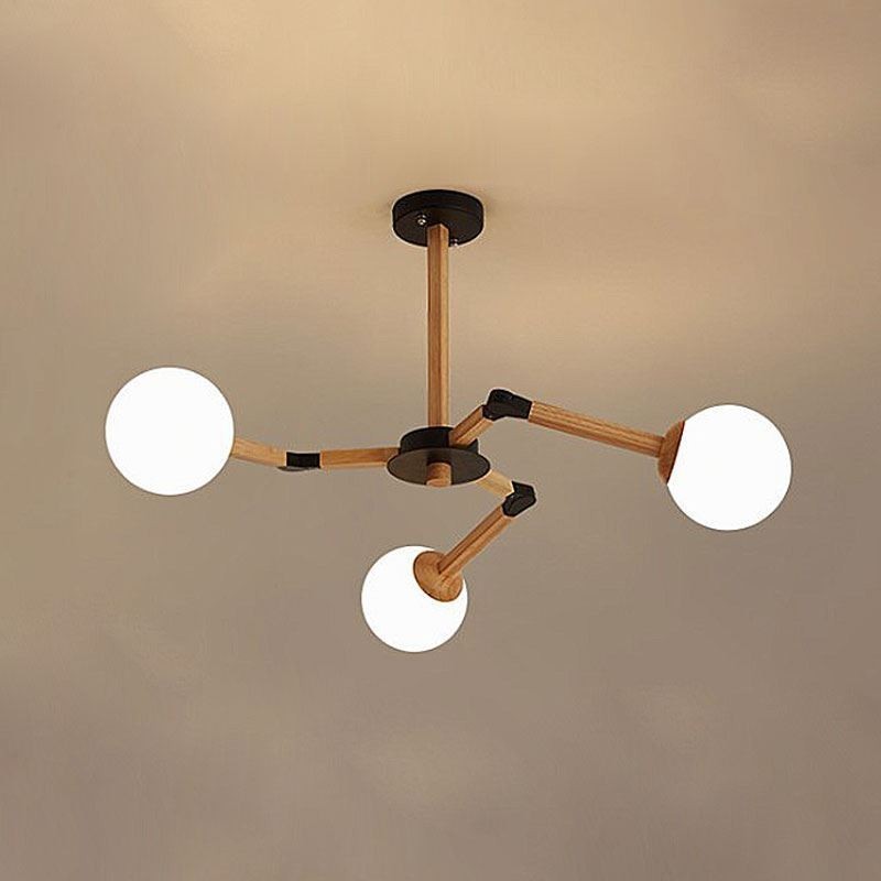 Kreativní dřevěné svítidlo s přívěskem Nordic Magic Bean Light