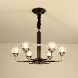 Moderní křišťálové závěsné svítidlo Elegantní křišťálový lustr