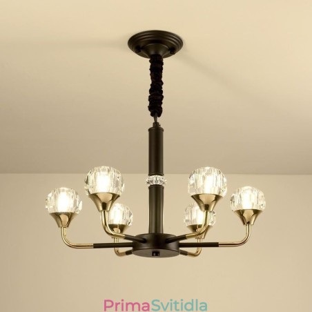 Moderní křišťálové závěsné svítidlo Elegantní křišťálový lustr Moderní křišťálové závěsné svítidlo Elegantní křišťálový lustr