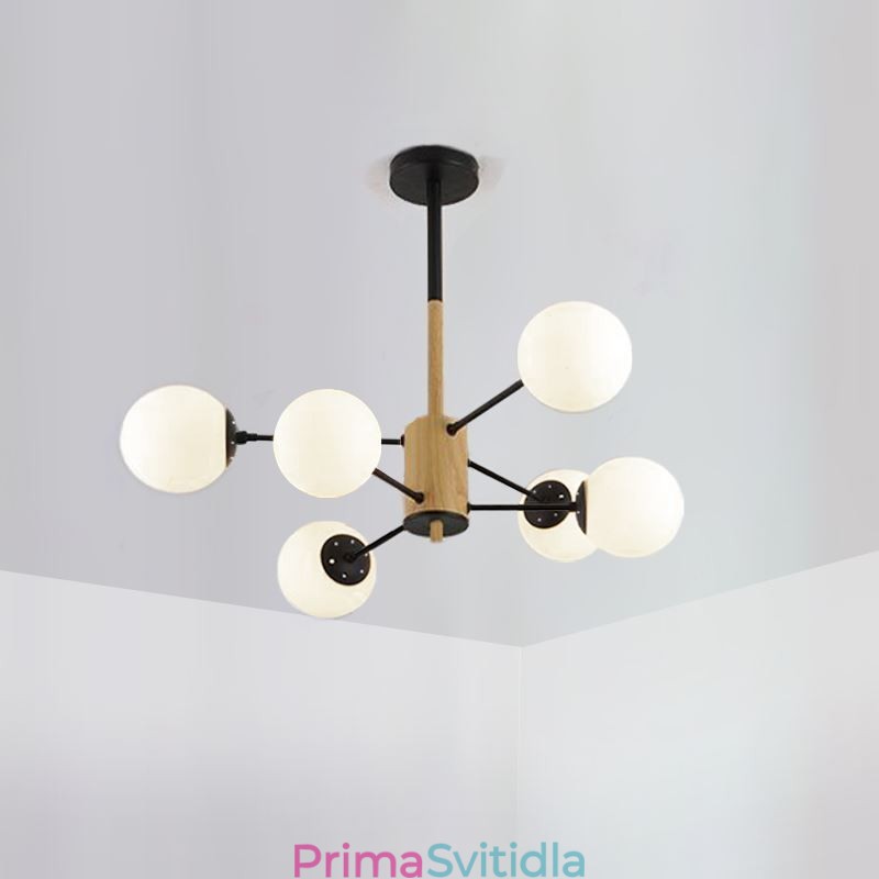 Závěsné svítidlo Magic Bean Creative Nordic Wooden Light Fitting