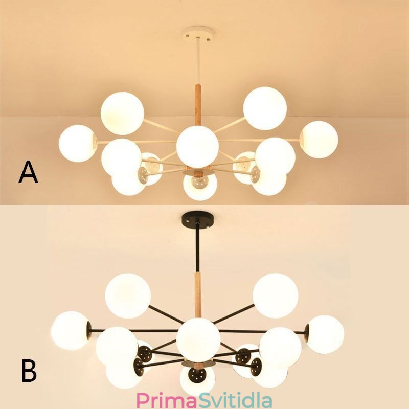 Závěsné svítidlo Magic Bean Creative Nordic Wooden Light Fitting