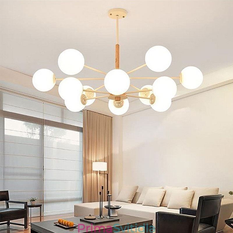 Závěsné svítidlo Magic Bean Creative Nordic Wooden Light Fitting