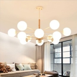 Závěsné svítidlo Magic Bean Creative Nordic Wooden Light Fitting