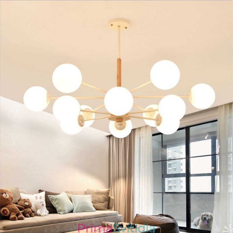 Závěsné svítidlo Magic Bean Creative Nordic Wooden Light Fitting