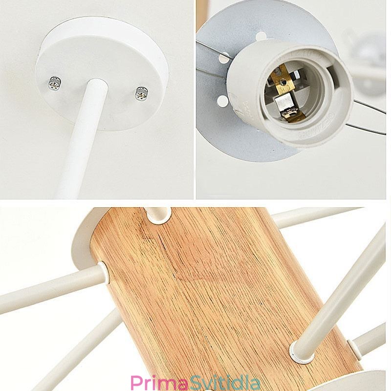 Závěsné svítidlo Magic Bean Creative Nordic Wooden Light Fitting