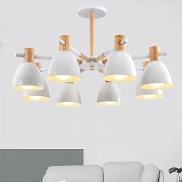 Moderní jednoduché makaronové závěsné světlo kreativní dřevěné osvětlení