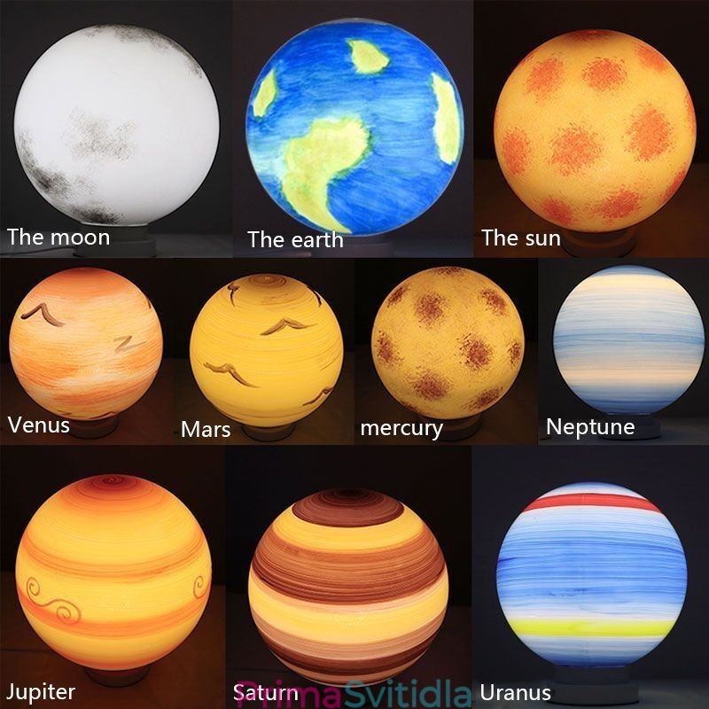 Závěsná lampa Nordic Planet Design Jedinečný lustr Planety sluneční soustavy