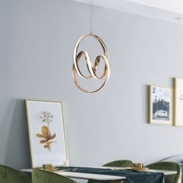 Moderní minimalistická závěsná lampa Jedinečný ostrov s kruhovým svítidlem