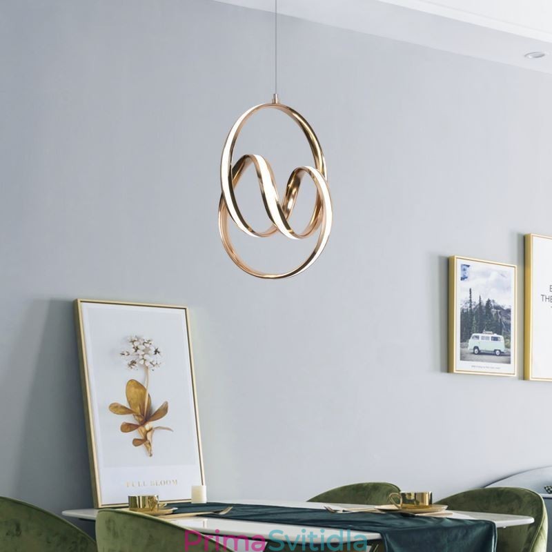 Moderní minimalistická závěsná lampa Jedinečný ostrov s kruhovým svítidlem