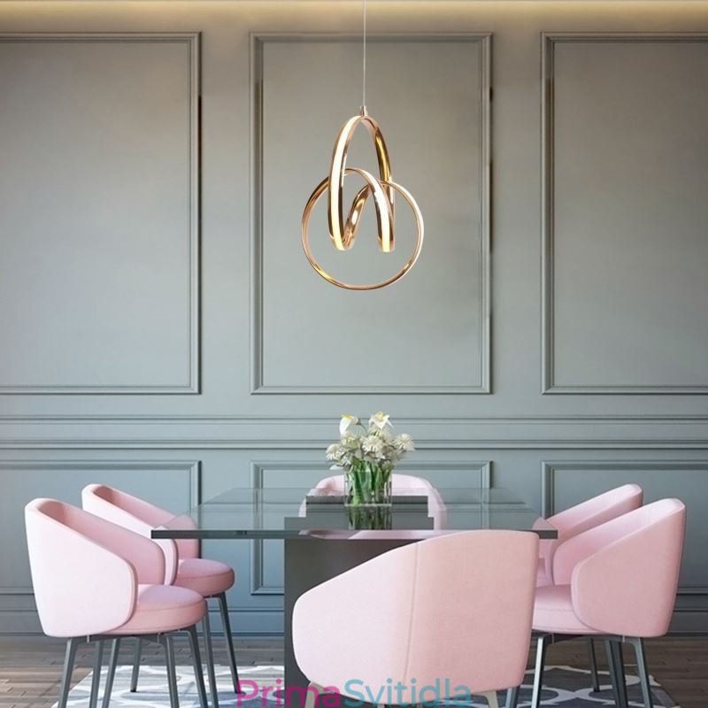 Moderní minimalistická závěsná lampa Jedinečný ostrov s kruhovým svítidlem