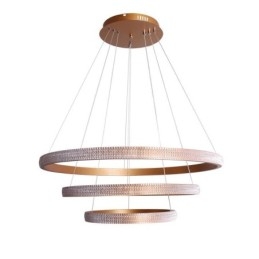 Moderní závěsné svítidlo akrylové 3 kroužky 80+60+40cm