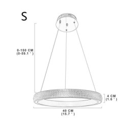 Kruhová závěsná lampa Minimalistické akrylové svítidlo