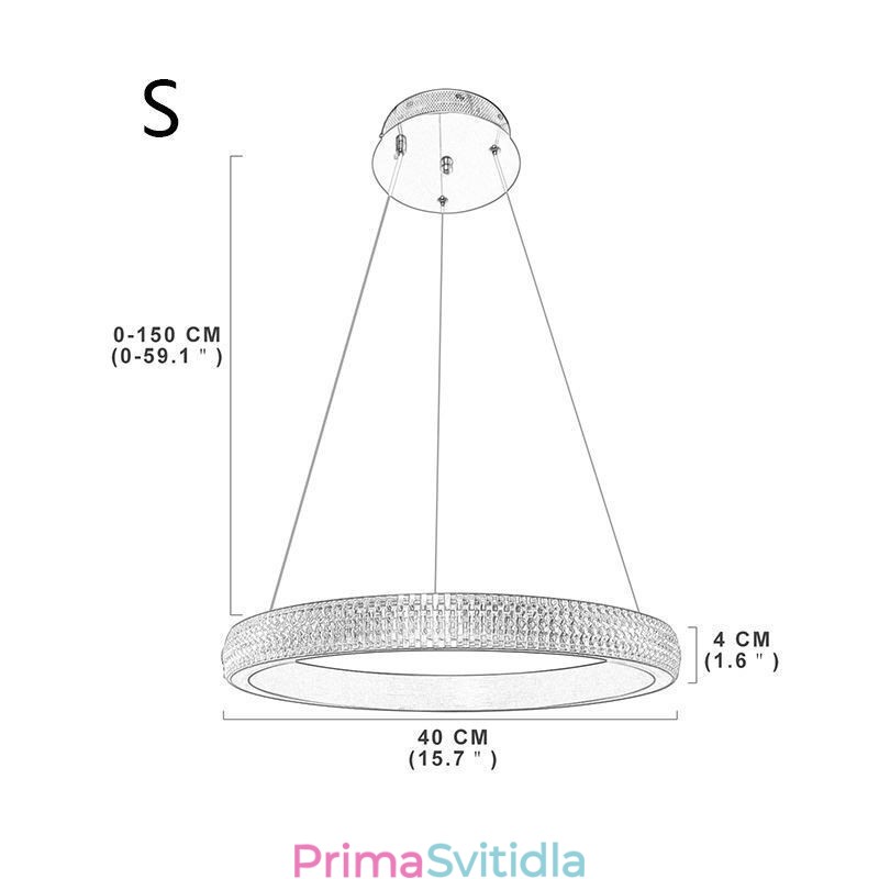 Kruhová závěsná lampa Minimalistické akrylové svítidlo