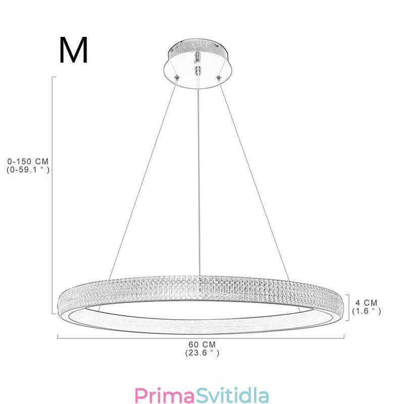 Kruhová závěsná lampa Minimalistické akrylové svítidlo
