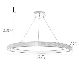 Kruhová závěsná lampa Minimalistické akrylové svítidlo