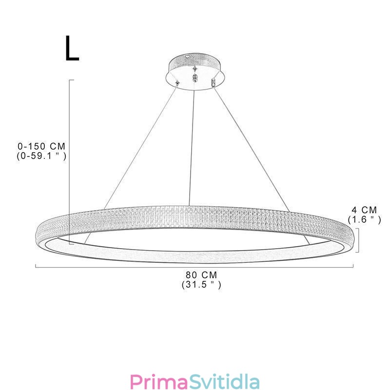 Kruhová závěsná lampa Minimalistické akrylové svítidlo