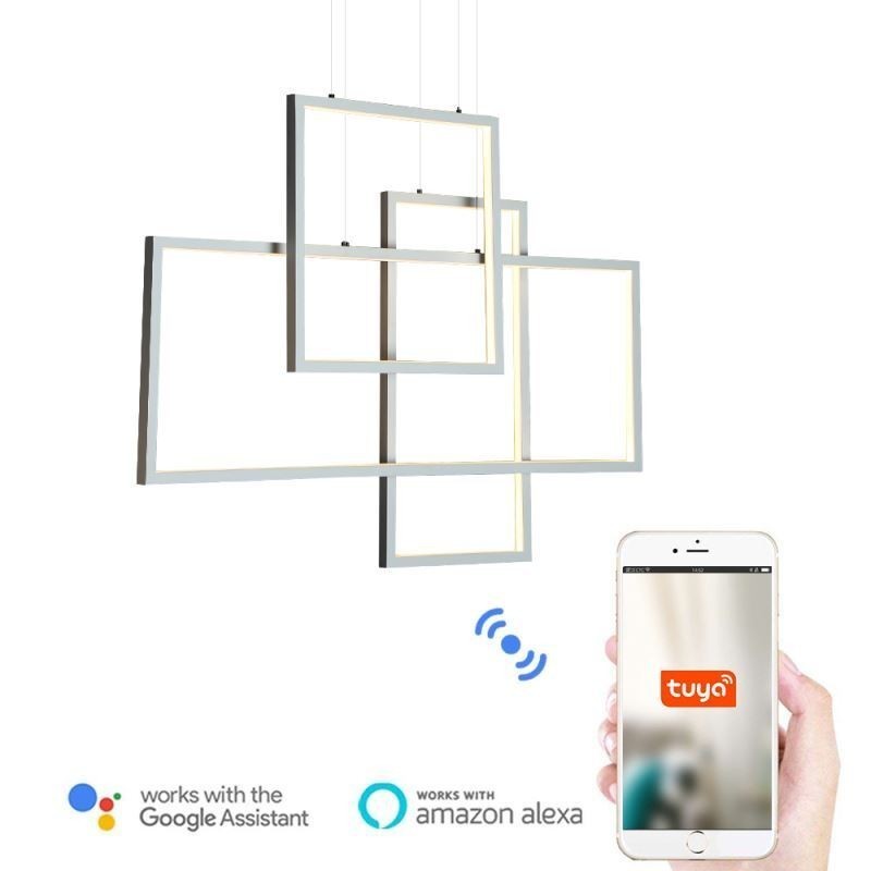 Severské závěsné svítidlo Geometrické čtvercové závěsné svítidlo