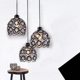 Duté křišťálové železné závěsné lampy ostrov nápady
