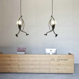 Moderní jednoduché závěsné světlo Little Man Shape Lamp Creative Light