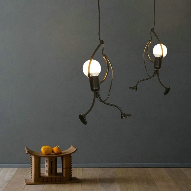 Moderní jednoduché závěsné světlo Little Man Shape Lamp Creative Light