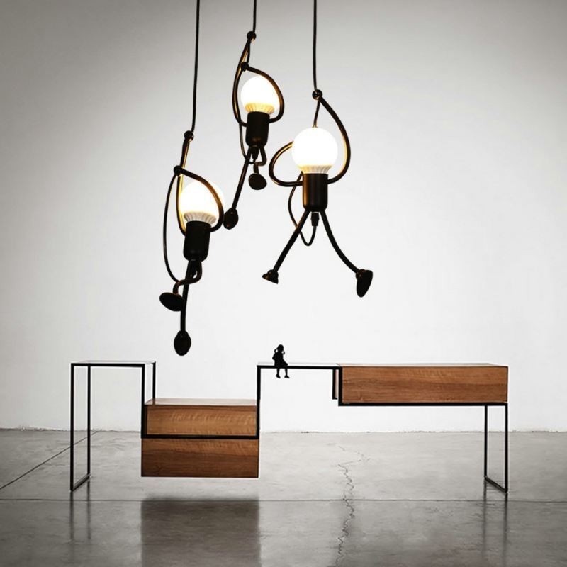 Moderní závěsné světlo Creative Little Man Tvar lampy Individuální domácí světlo