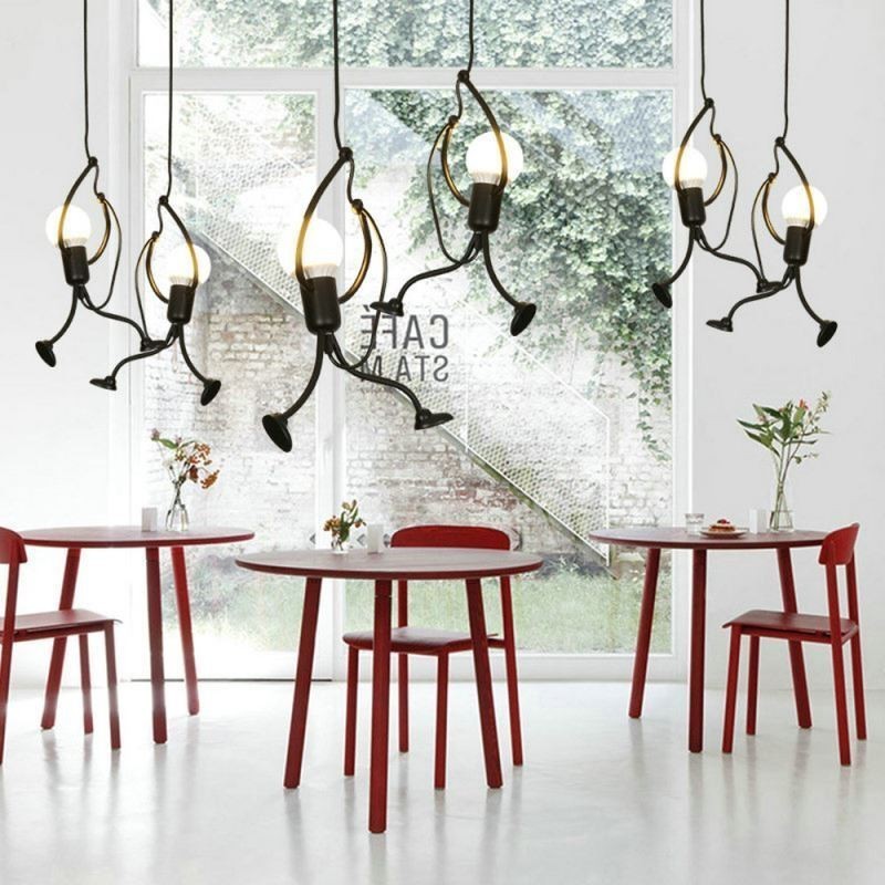 Moderní závěsné světlo Creative Little Man Tvar lampy Individuální domácí světlo