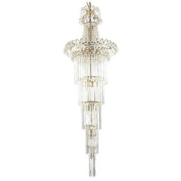Elegantní dlouhý závěsný křišťálový lustr