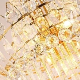 Elegantní dlouhý závěsný křišťálový lustr