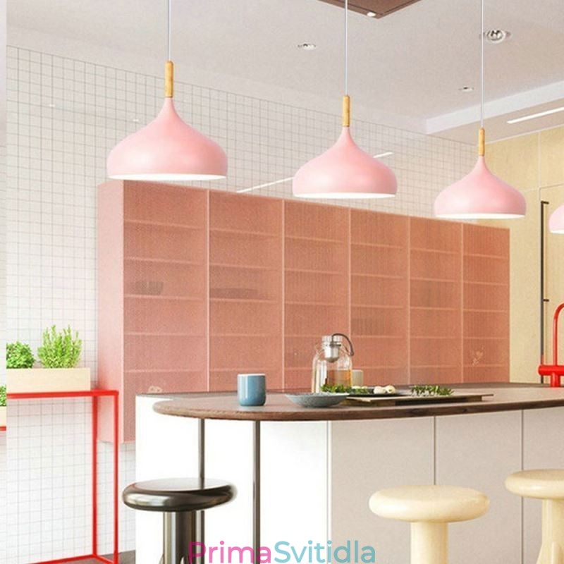 Moderní závěsné svítidlo hliníková makaronová lampa domácí nastavitelné světlo