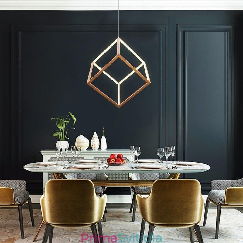 Postmoderní závěsné svítidlo Geometrické zlaté závěsné světlo