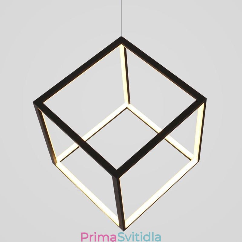 Černá závěsné světlo geometrické kostky osvětlení