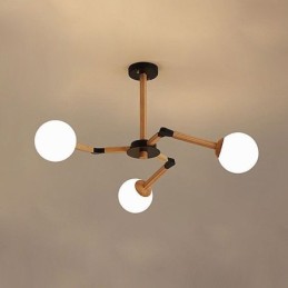 Kreativní dřevěné svítidlo s přívěskem Nordic Magic Bean Light