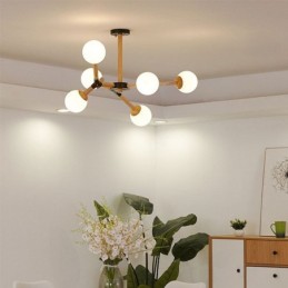 Kreativní dřevěné svítidlo s přívěskem Nordic Magic Bean Light