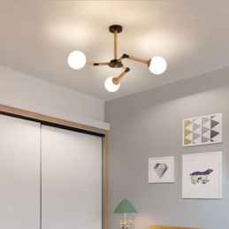 Kreativní dřevěné svítidlo s přívěskem Nordic Magic Bean Light
