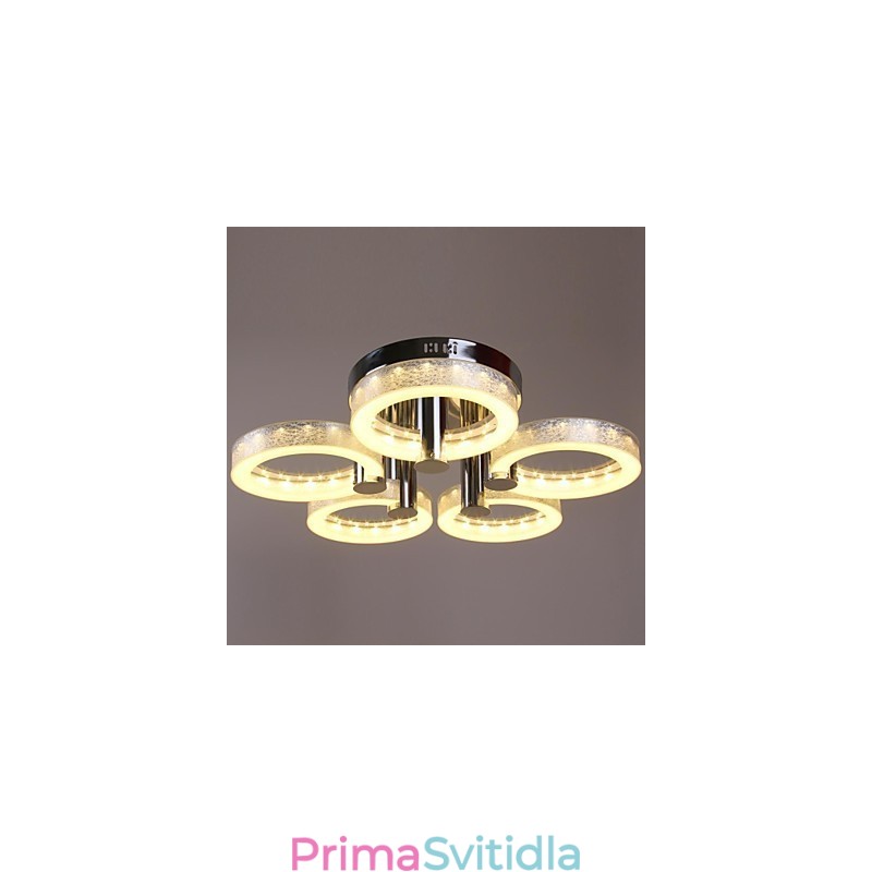 Akrylový lustr s 5 světly (povrchová úprava Chrome)