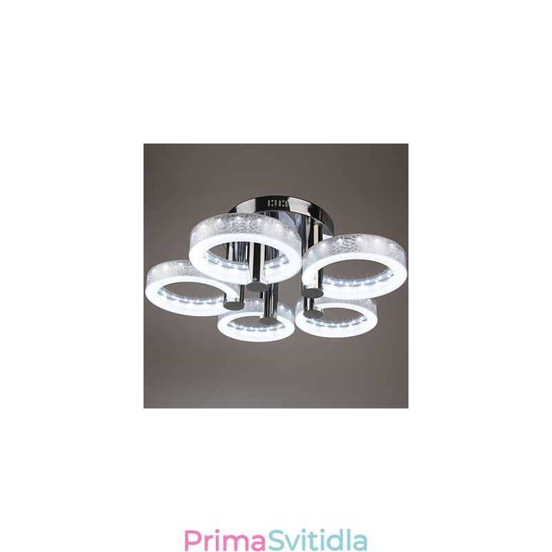 Akrylový lustr s 5 světly (povrchová úprava Chrome)