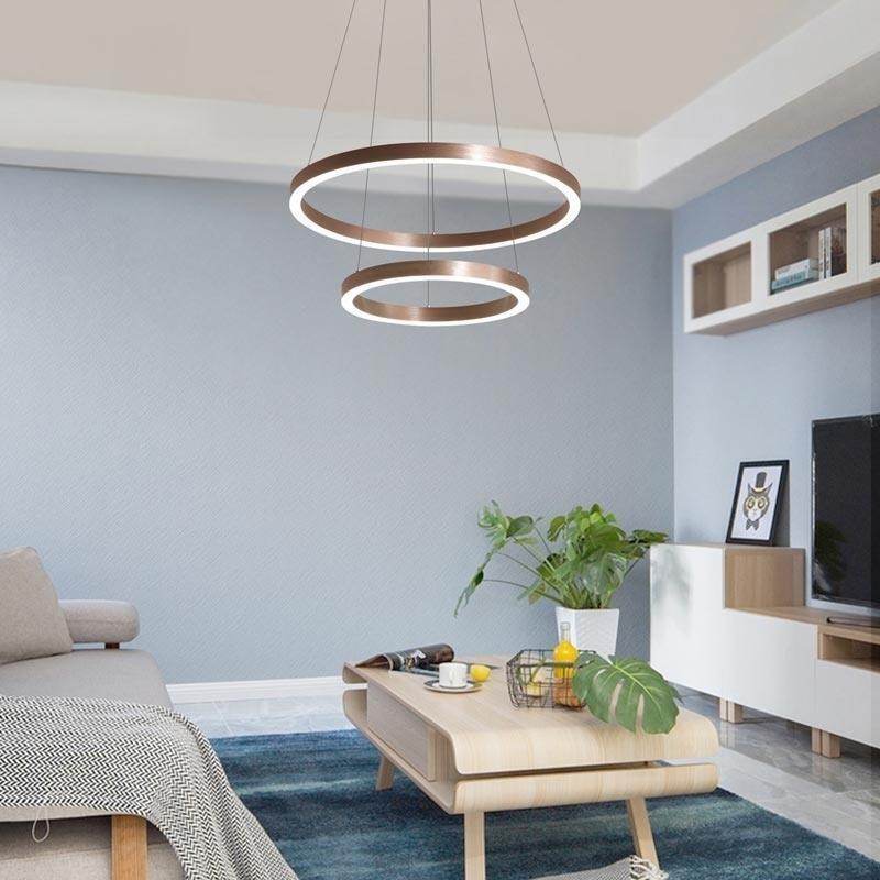 Přívěsek Light Drawing Craft 2 rings Lamp 60+40cm