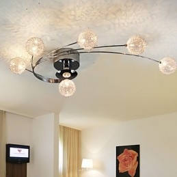 Stropní svítidlo Moderní obývací žárovky včetně 6 světel