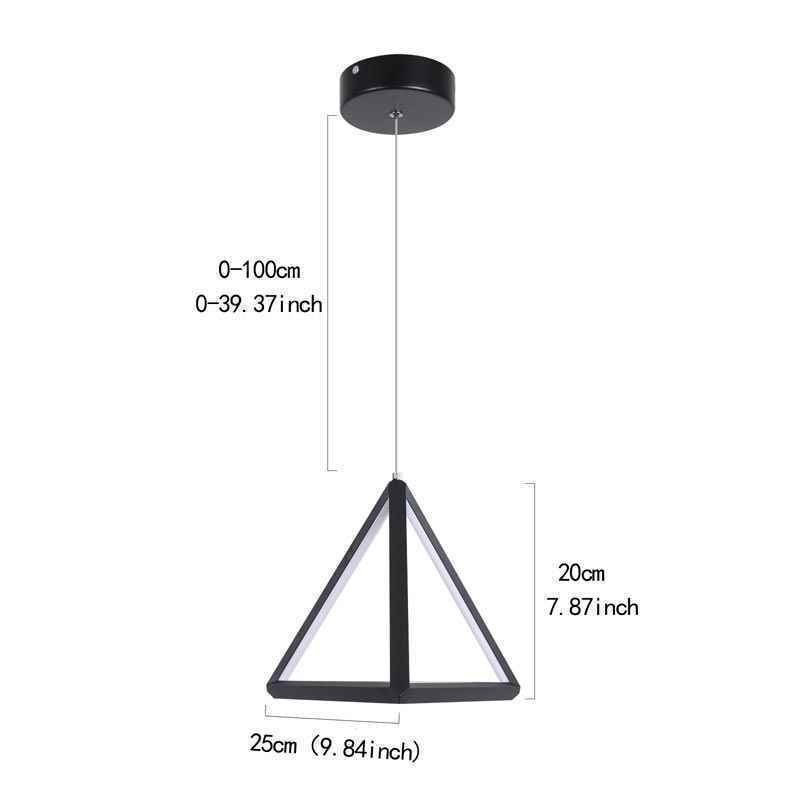 Postmoderní závěsné světlo s geometrickým trojúhelníkem osvětlení kreativní lampy