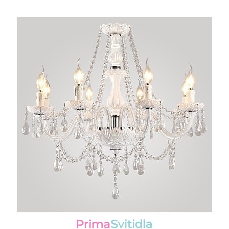 Lustr White Crystal Modern Living 8 světel Lustr White Crystal Modern Living 8 světel