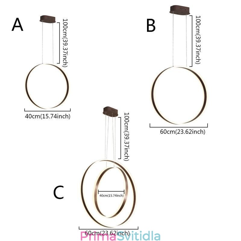 Nordic Pendant Light Akrylový prsten ve tvaru přívěsku Light