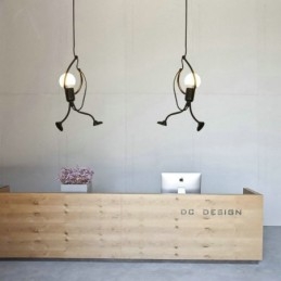 Moderní jednoduché závěsné světlo Little Man Shape Lamp Creative Light