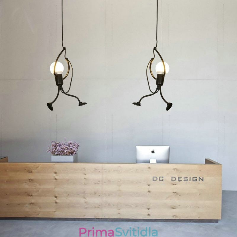 Moderní jednoduché závěsné světlo Little Man Shape Lamp Creative Light